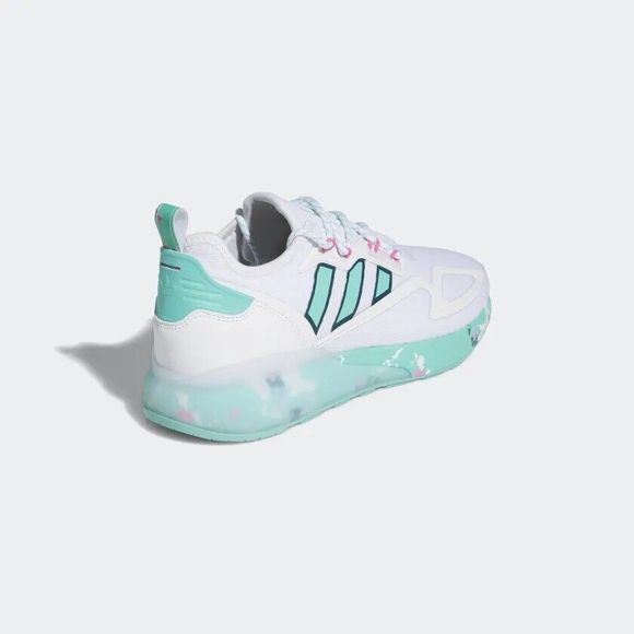 MEN\'S Adidas Originals ZX 2K Boost White Active Mint Shoes GX5373